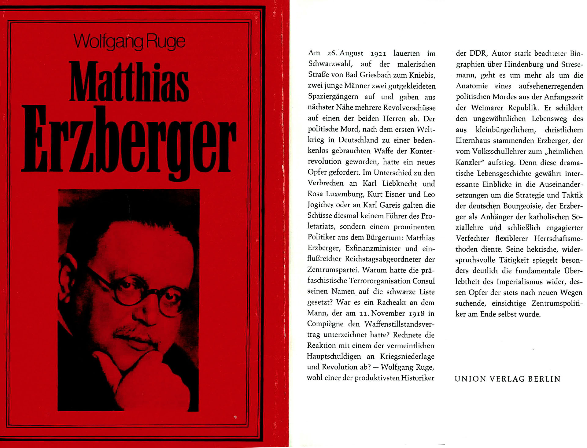 Matthias Erzberger - Ruge, Wolfgang